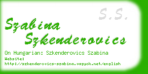 szabina szkenderovics business card